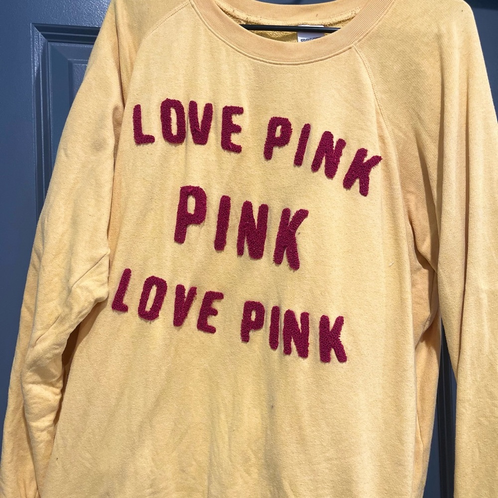 Yellow Love Pink Sweatshirt